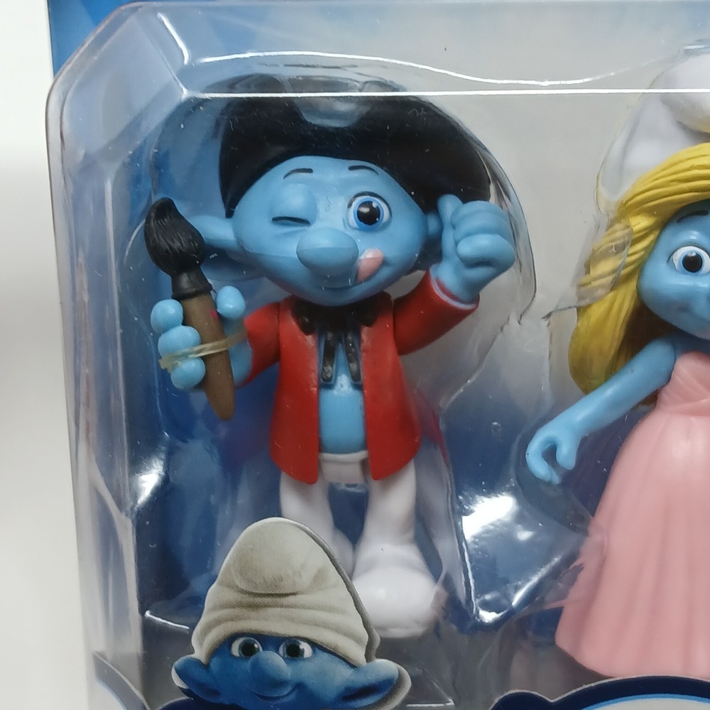 Smurfs The Lost Village Painter Smurf & Smurfette - 2 PACK Figure Set 2013 Movie - Picture 7 of 9